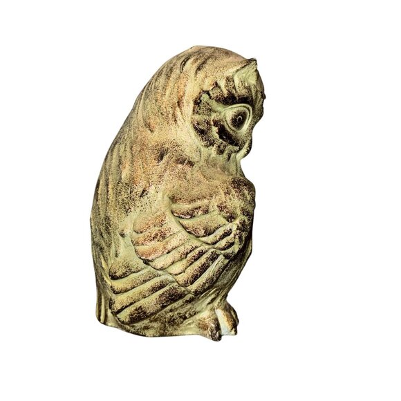 Vintage Resin Owl Sculpture Figurine Home Decor - Picture 5 of 7